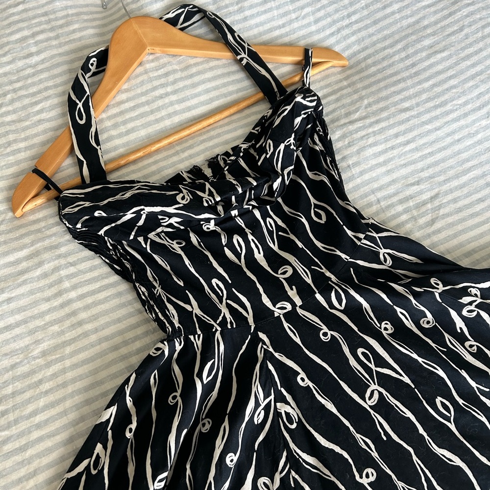 Black and White Halter Sundress